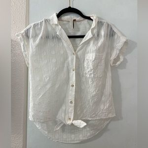 Sheer Anthropologie Blouse